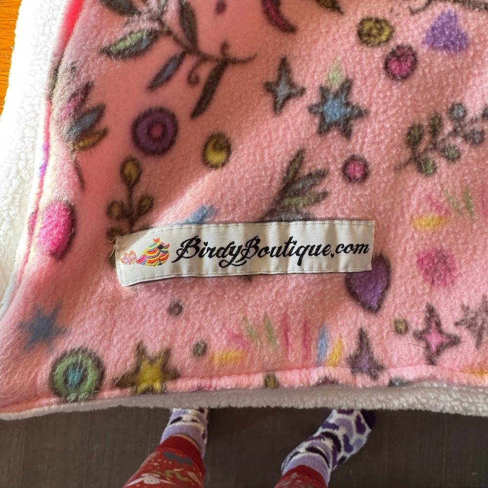 Girls Fleece Pink Magical Unicorns Car seat Poncho by BirdyBotique - Picture 2 of 7